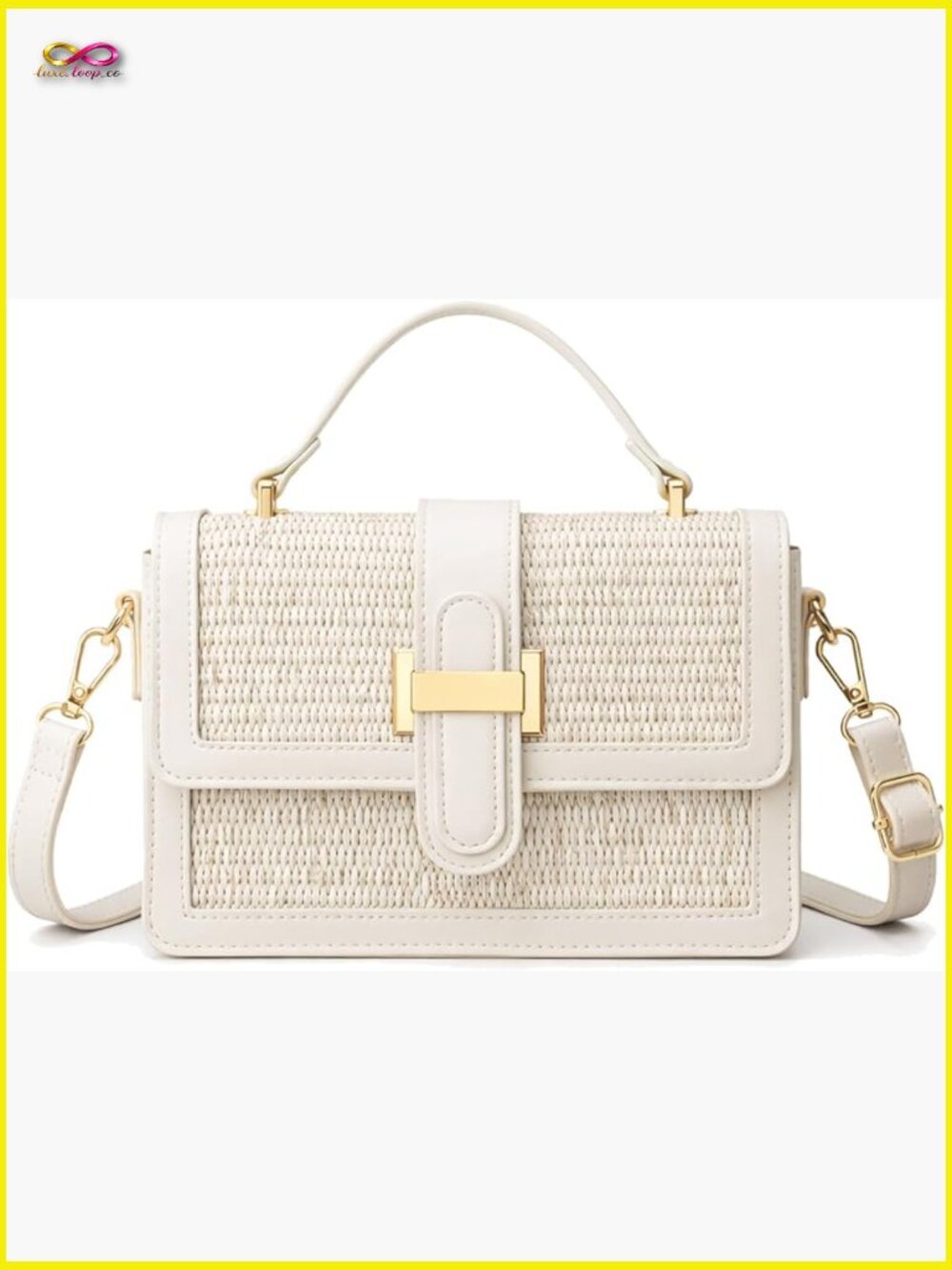 Straw Crossbody Bag Woven Handbag Shoulder Purse Trendy Top Handle Beach